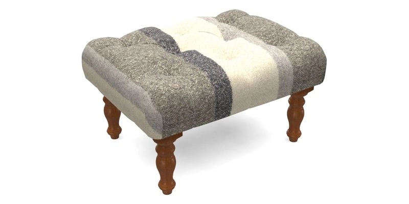 Chelsham Footstool in Two Tone Plain Biscuit