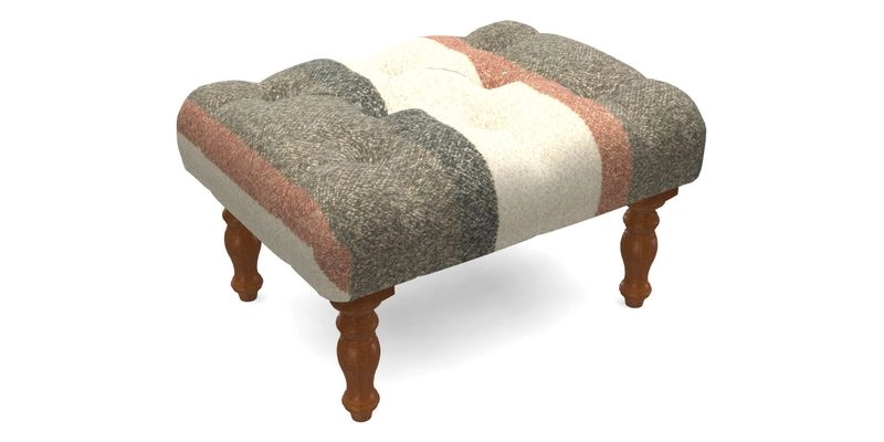 Chelsham Footstool in Two Tone Plain Biscuit