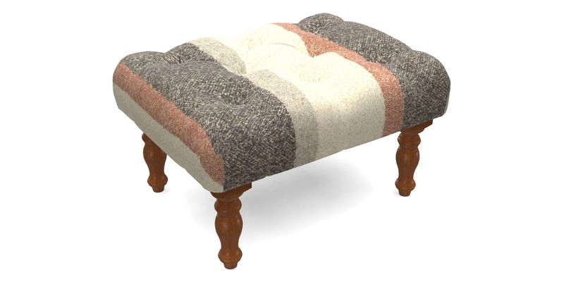 Chelsham Footstool in Two Tone Plain Biscuit