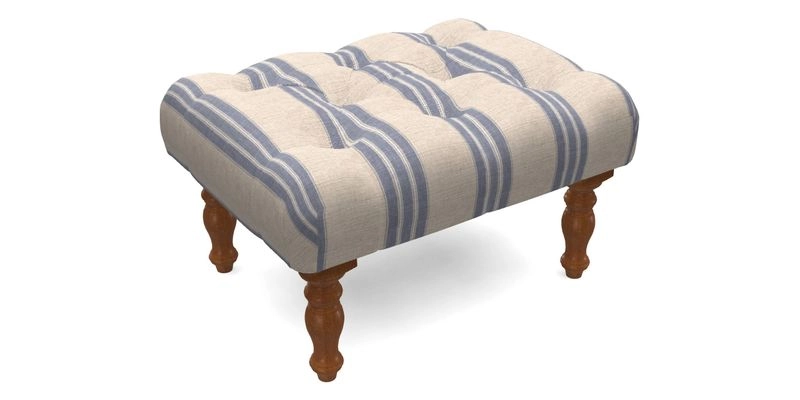 Chelsham Footstool in Two Tone Plain Biscuit