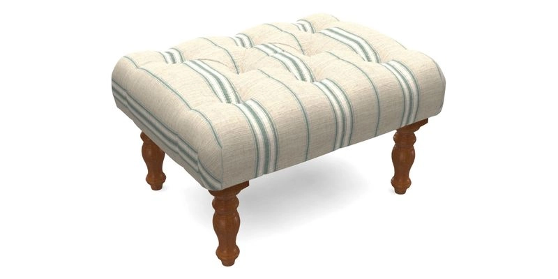 Chelsham Footstool in Two Tone Plain Biscuit