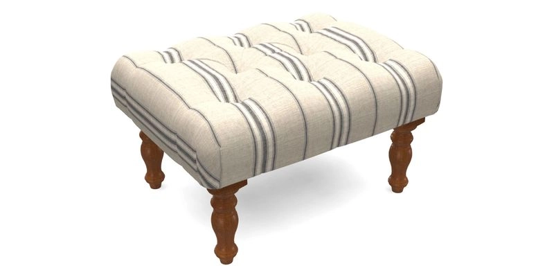 Chelsham Footstool in Two Tone Plain Biscuit