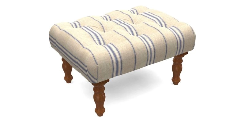 Chelsham Footstool in Two Tone Plain Biscuit