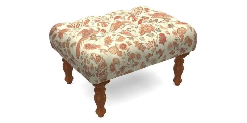 Chelsham Footstool in Two Tone Plain Biscuit