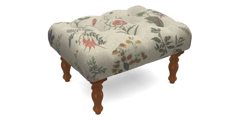 Chelsham Footstool in Two Tone Plain Biscuit