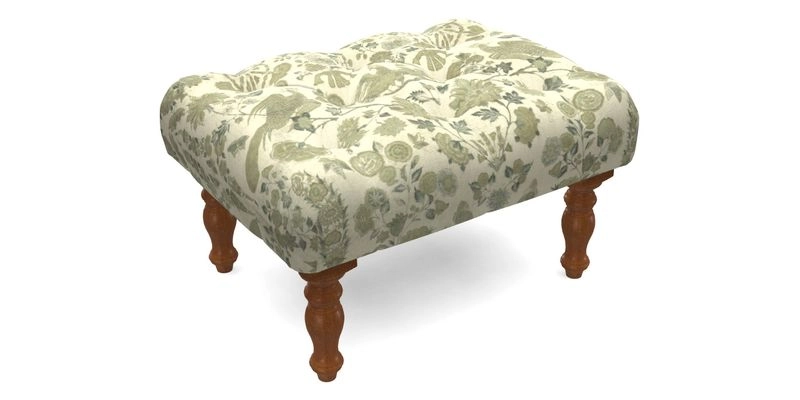 Chelsham Footstool in Two Tone Plain Biscuit