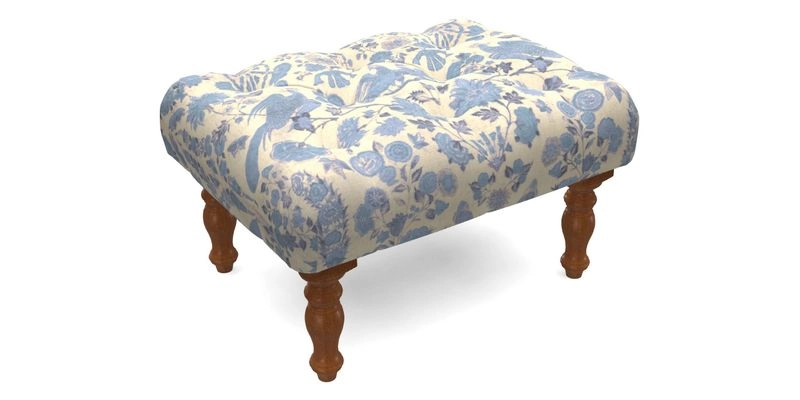 Chelsham Footstool in Two Tone Plain Biscuit
