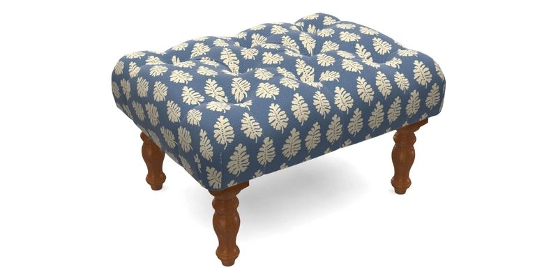 Chelsham Footstool in Two Tone Plain Biscuit