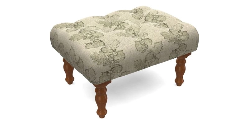 Chelsham Footstool in Two Tone Plain Biscuit