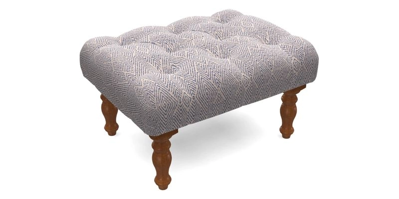 Chelsham Footstool in Two Tone Plain Biscuit