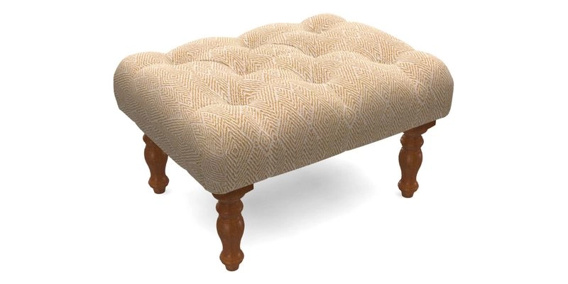 Chelsham Footstool in Two Tone Plain Biscuit