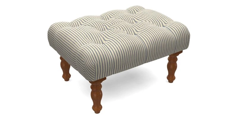 Chelsham Footstool in Two Tone Plain Biscuit