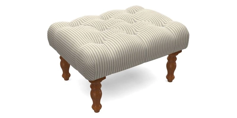 Chelsham Footstool in Two Tone Plain Biscuit