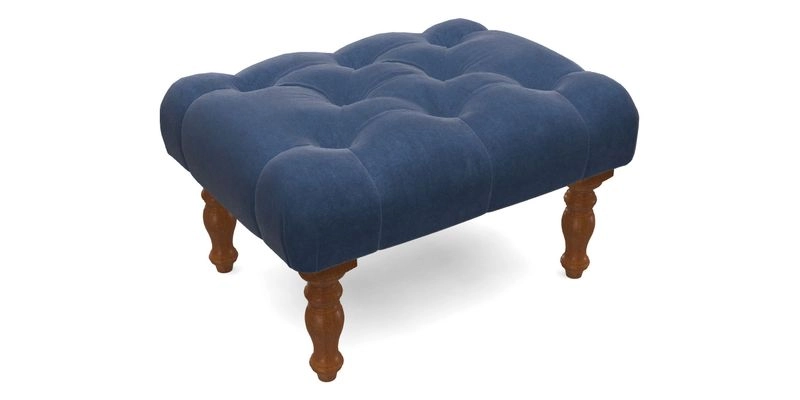 Chelsham Footstool in Two Tone Plain Biscuit