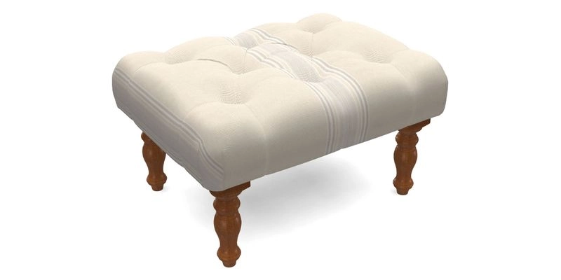 Chelsham Footstool in Two Tone Plain Biscuit
