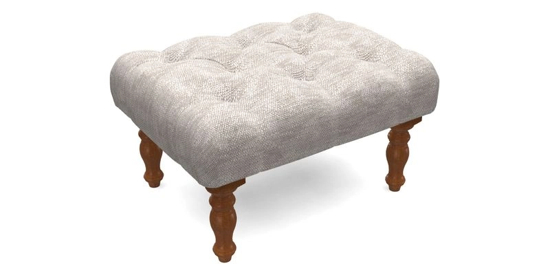 Chelsham Footstool in Two Tone Plain Biscuit