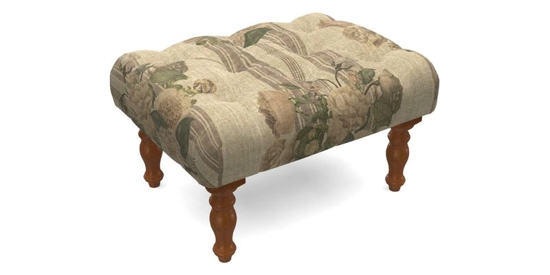 Chelsham Footstool in Two Tone Plain Biscuit
