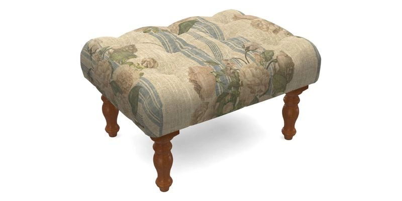 Chelsham Footstool in Two Tone Plain Biscuit