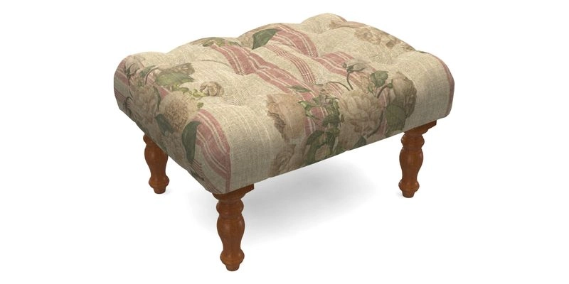 Chelsham Footstool in Two Tone Plain Biscuit