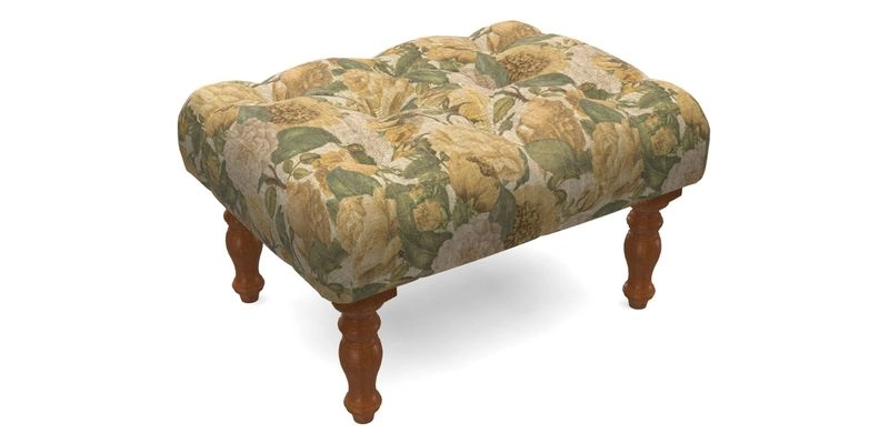 Chelsham Footstool in Two Tone Plain Biscuit