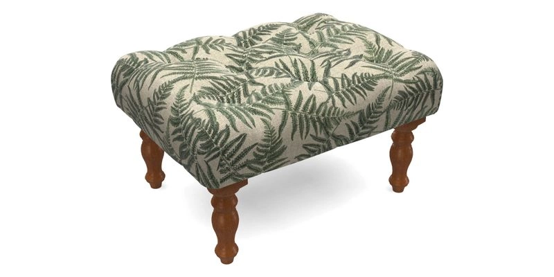 Chelsham Footstool in Two Tone Plain Biscuit