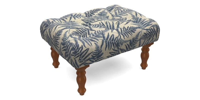 Chelsham Footstool in Two Tone Plain Biscuit