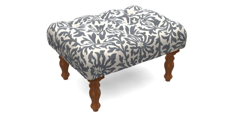 Chelsham Footstool in Two Tone Plain Biscuit