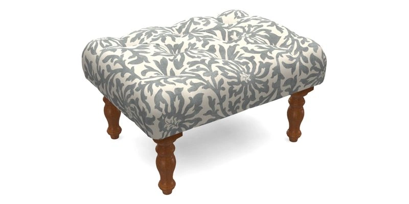 Chelsham Footstool in Two Tone Plain Biscuit