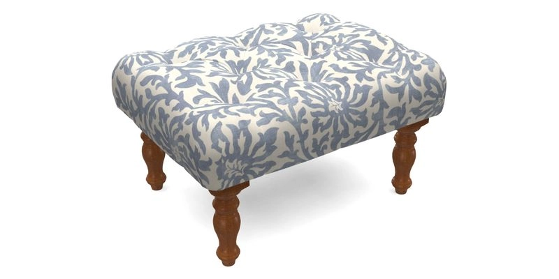 Chelsham Footstool in Two Tone Plain Biscuit