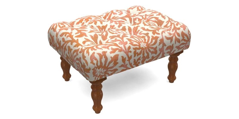 Chelsham Footstool in Two Tone Plain Biscuit