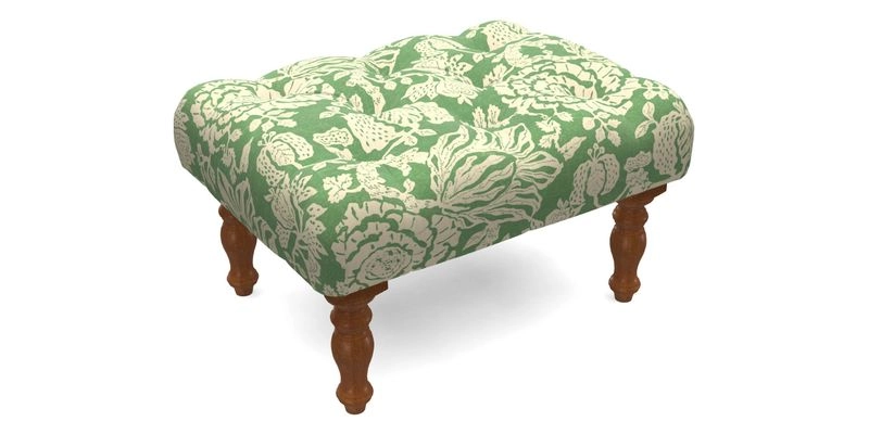 Chelsham Footstool in Two Tone Plain Biscuit