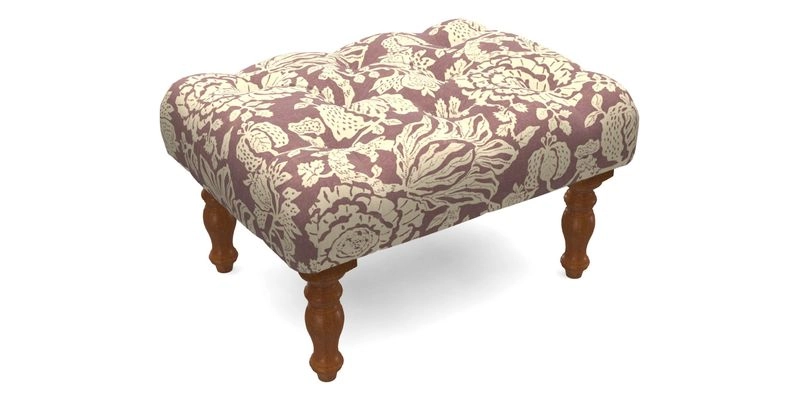 Chelsham Footstool in Two Tone Plain Biscuit