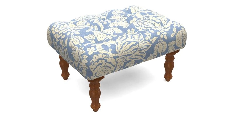 Chelsham Footstool in Two Tone Plain Biscuit