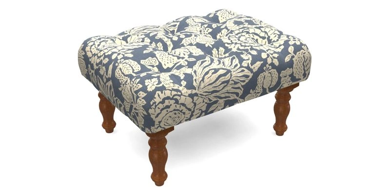 Chelsham Footstool in Two Tone Plain Biscuit