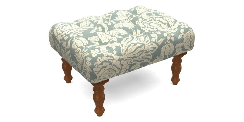 Chelsham Footstool in Two Tone Plain Biscuit