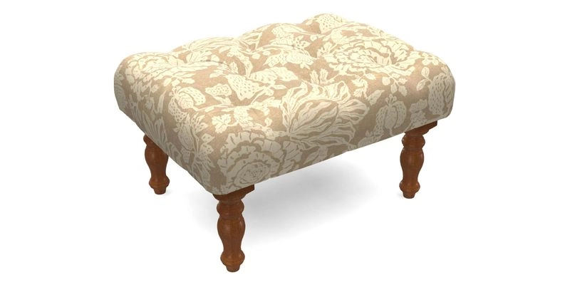 Chelsham Footstool in Two Tone Plain Biscuit