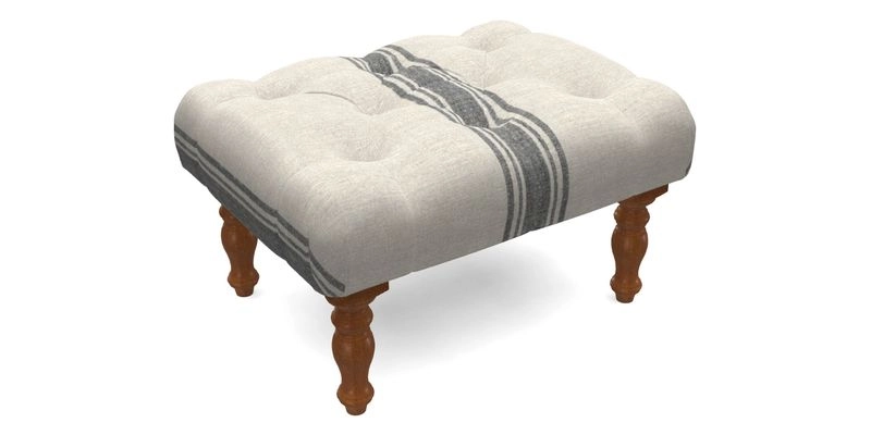 Chelsham Footstool in Two Tone Plain Biscuit