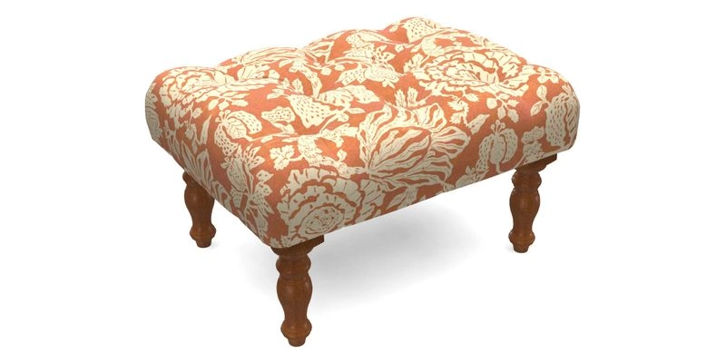 Chelsham Footstool in Two Tone Plain Biscuit