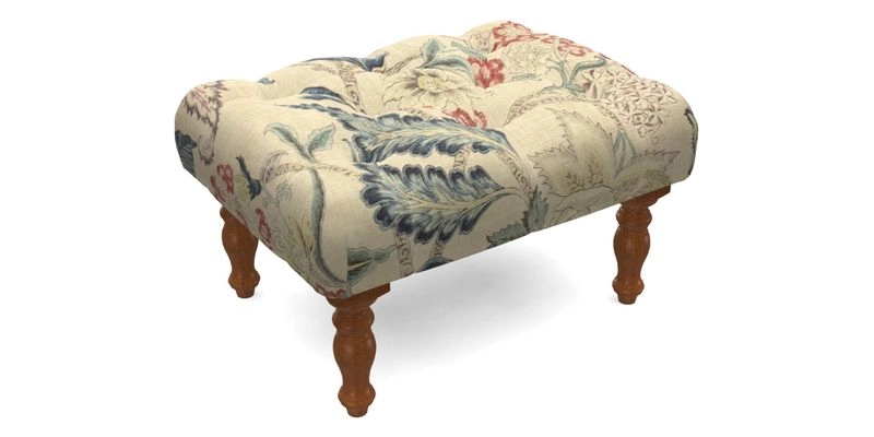 Chelsham Footstool in Two Tone Plain Biscuit