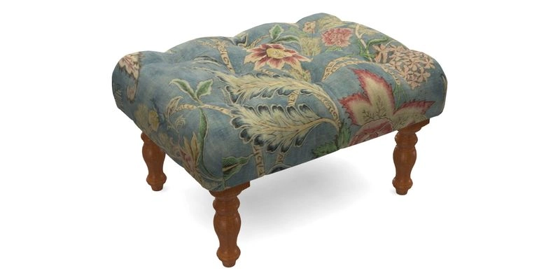 Chelsham Footstool in Two Tone Plain Biscuit