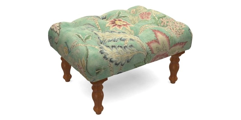 Chelsham Footstool in Two Tone Plain Biscuit