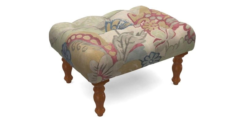Chelsham Footstool in Two Tone Plain Biscuit