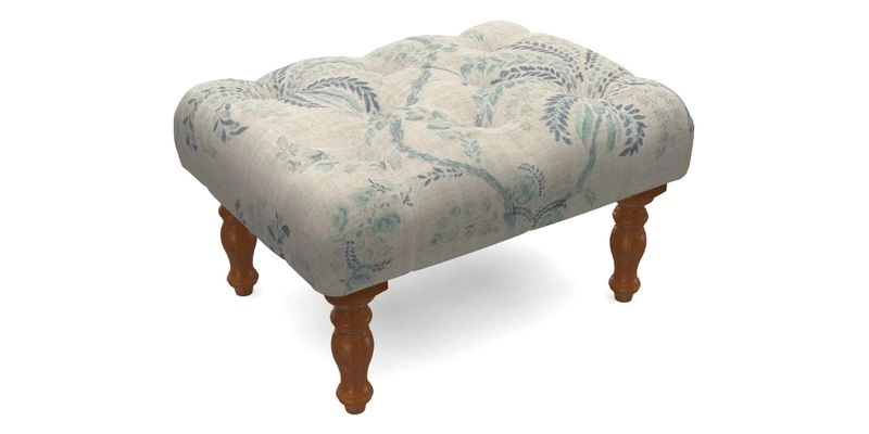 Chelsham Footstool in Two Tone Plain Biscuit