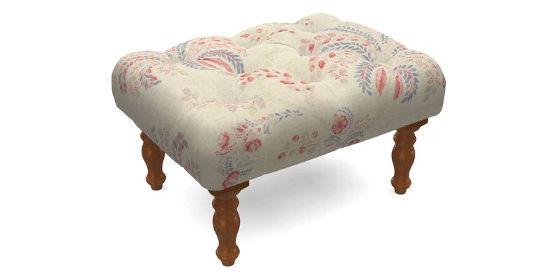 Chelsham Footstool in Two Tone Plain Biscuit