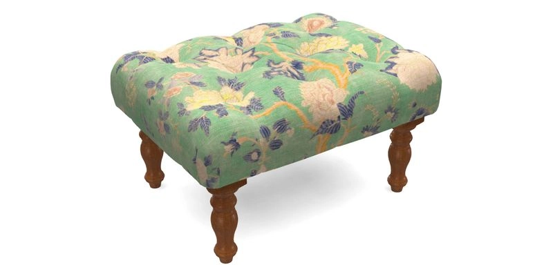 Chelsham Footstool in Two Tone Plain Biscuit