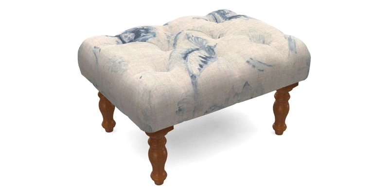 Chelsham Footstool in Two Tone Plain Biscuit