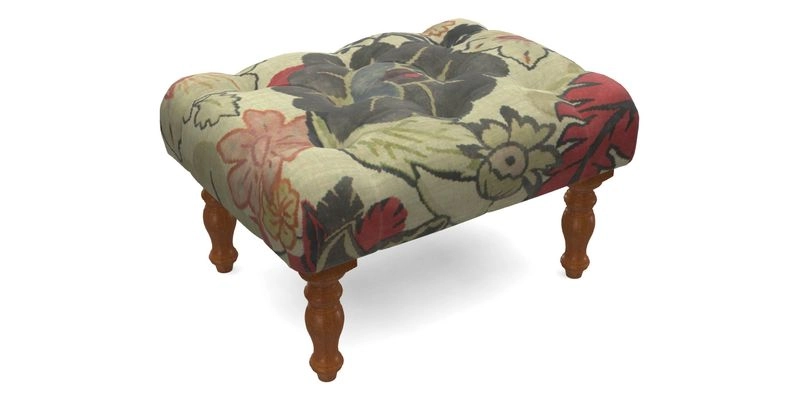 Chelsham Footstool in Two Tone Plain Biscuit