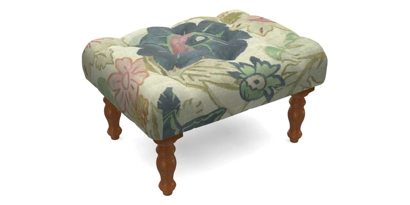 Chelsham Footstool in Two Tone Plain Biscuit