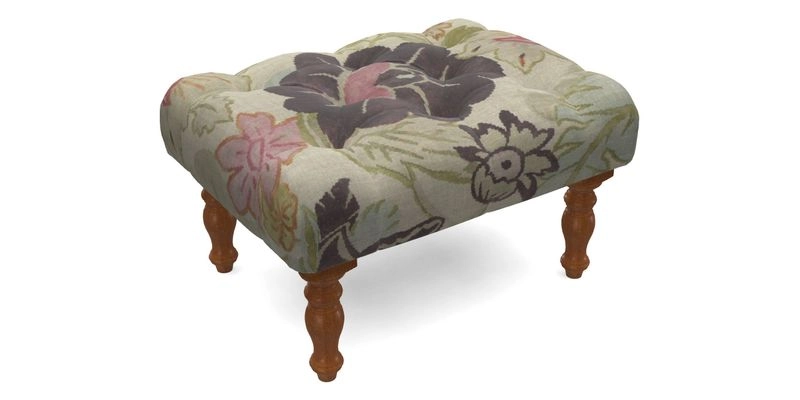 Chelsham Footstool in Two Tone Plain Biscuit