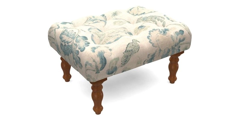 Chelsham Footstool in Two Tone Plain Biscuit